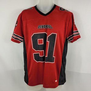 Marvel Deadpool Football Jersey #91 Mens Small